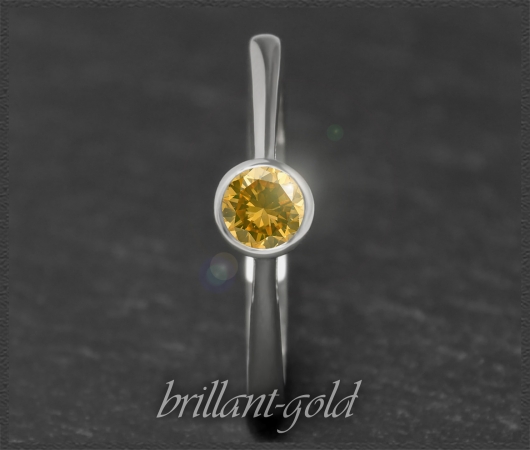 Brillant 585 Gold Ring 0,28ct, goldgelb, nat. Farbe!